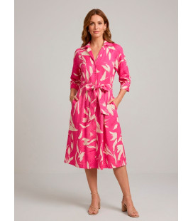 Vestido camisero con estampado