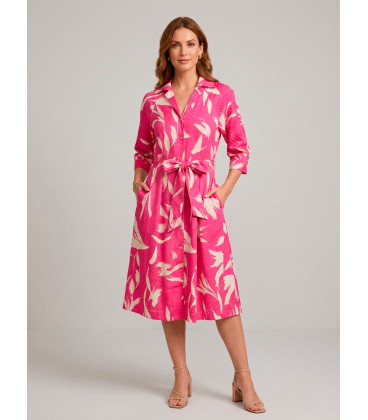 Vestido camisero con estampado