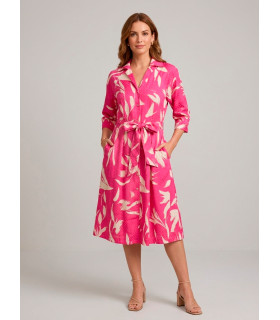 Shirt dress with print
