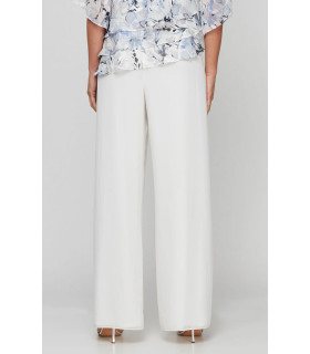 Pantalón recto de gasa sedosa
