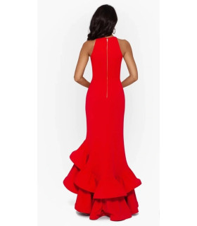 Dress with ruffles and layers