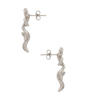 Double flower earrings