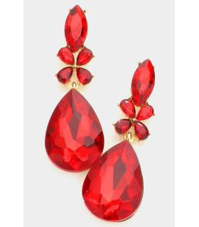 Pendientes con detalles de piedras en forma de lágrima