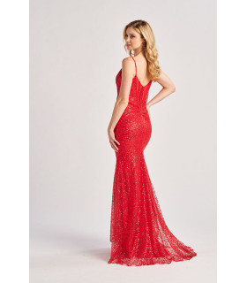 Mermaid-style dress covered in sequins