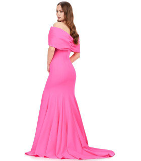 Off-the-shoulder dress with bow design