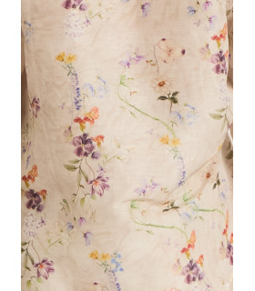 Vestido sin tirantes con falda escalonada y lazo en la espalda