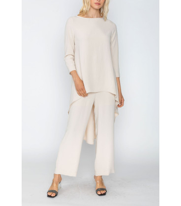 Conjunto de blusa y pantalón holgados