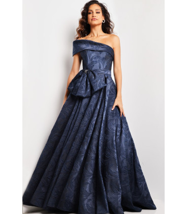 One-shoulder A-line dress
