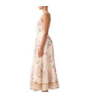 Floral print dress with buttons down the front