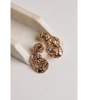 Textured Gold Dangle Earrings