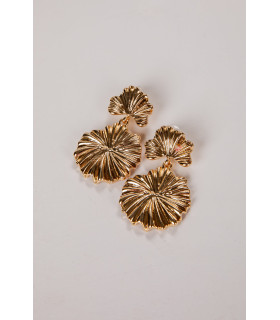 Pendientes colgantes Flores Rayadas.