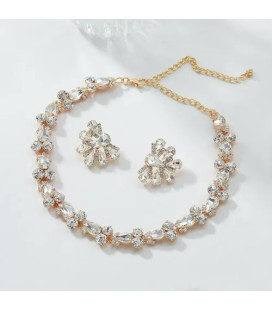 Diamond Necklace and Earrings Set.