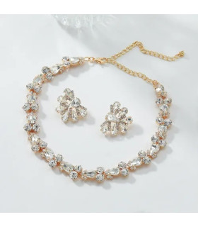 Diamond Necklace and Earrings Set.