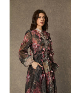 Floral Applique Maxi Dress.