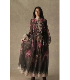 Floral Applique Maxi Dress.