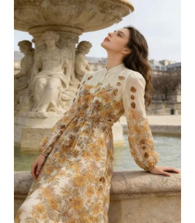 Long Dress with Floral Print.