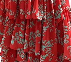 Rojo estampada